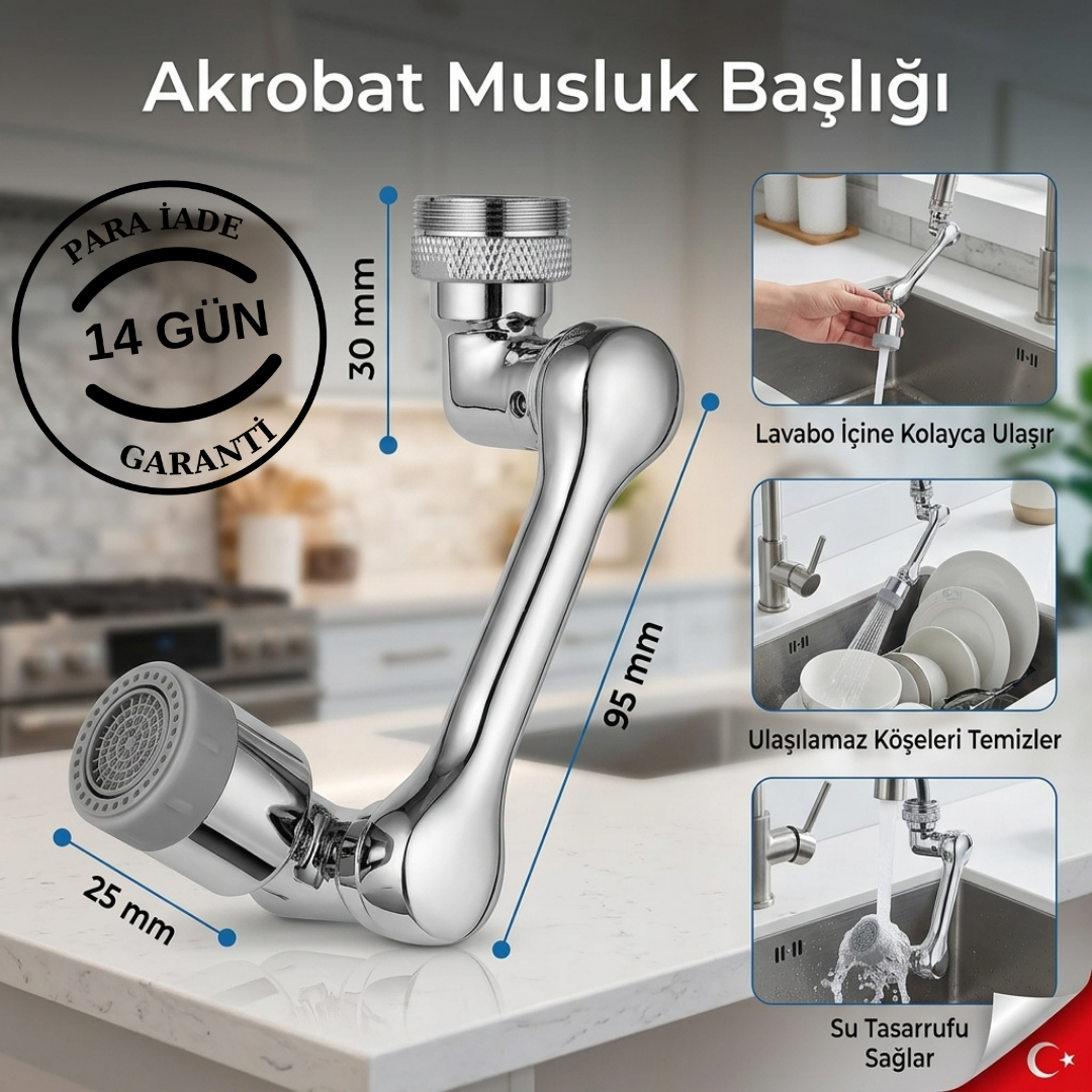 Akrobat Musluk Başlığı